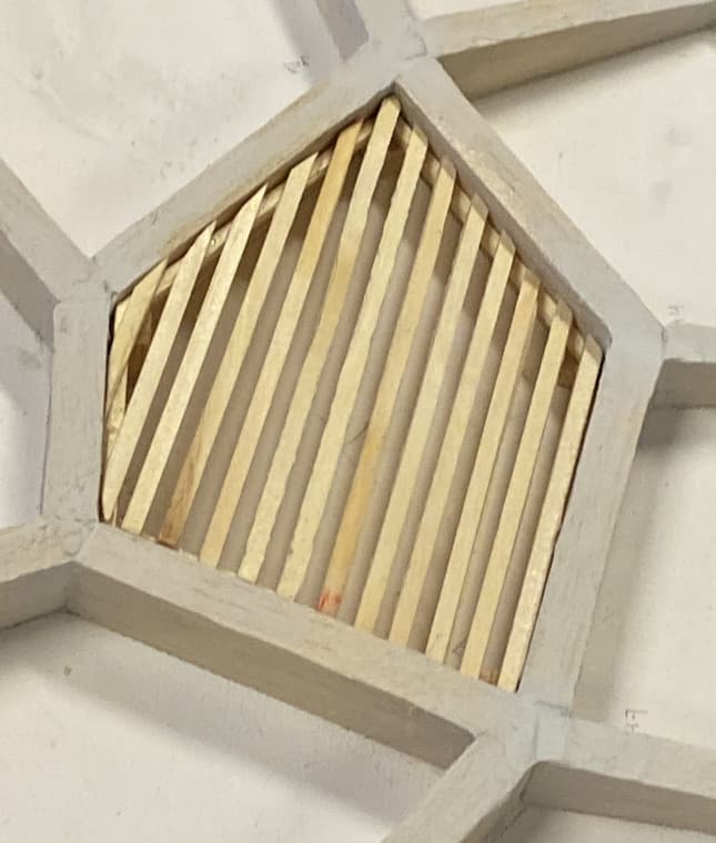 The first unit filled with a platform made from matches