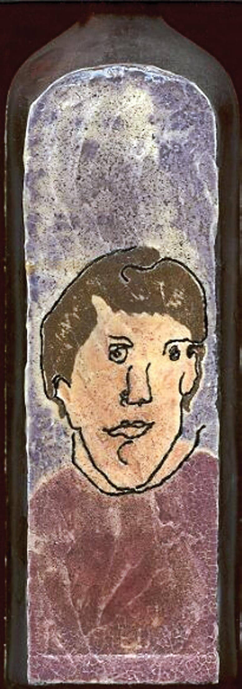 Four Portraits on Gin Bottle