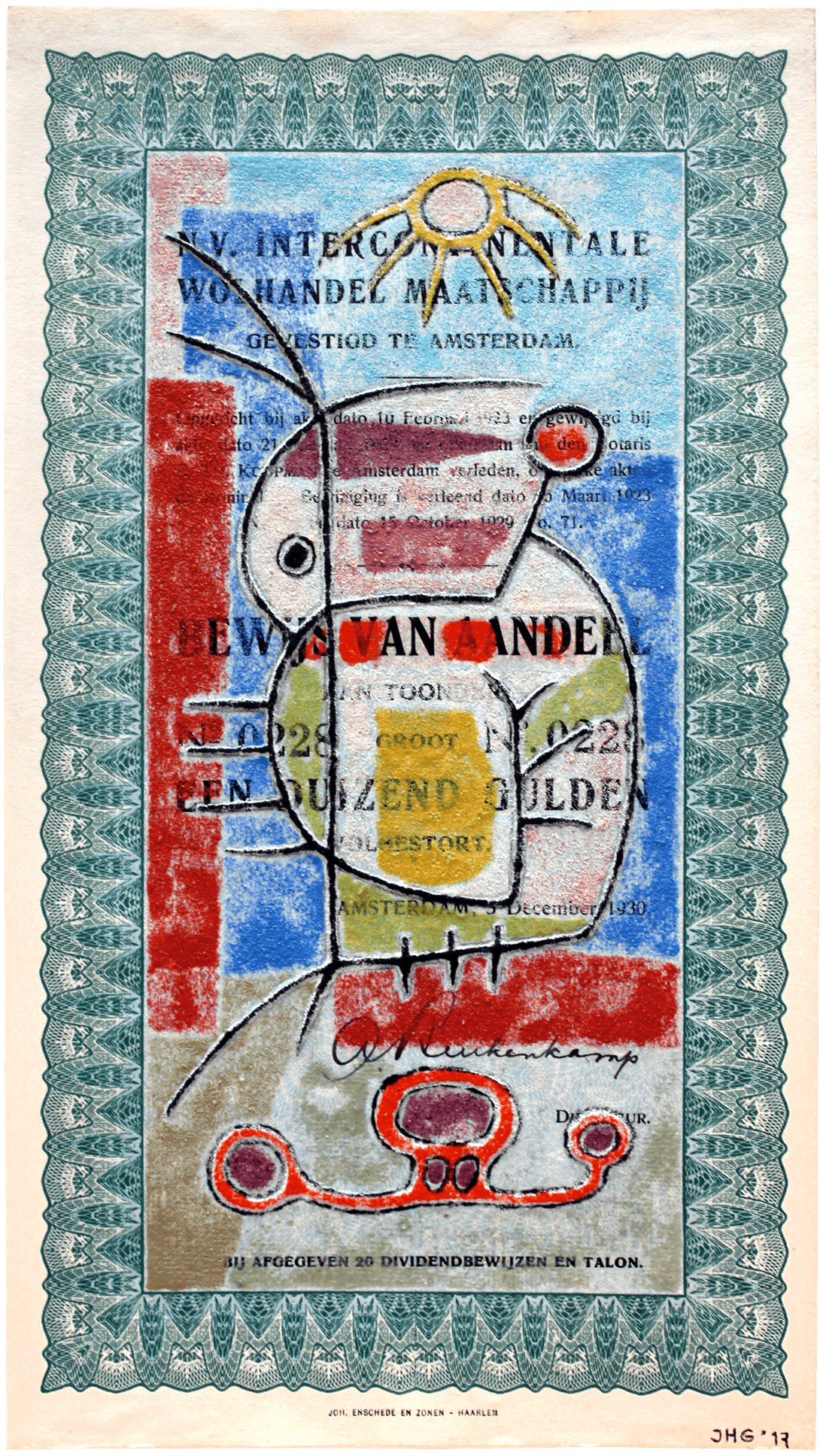 Miro for sale for Eén Duizend Gulden